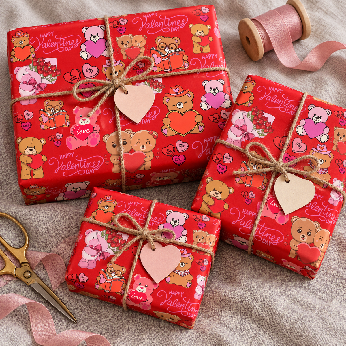 Bear Hugs — Valentine's Wrapping Paper