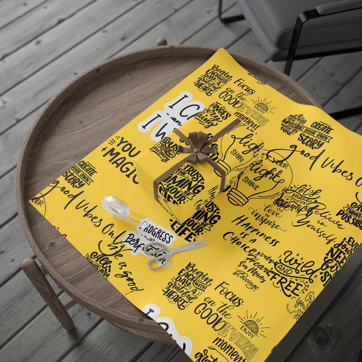 Good Vibes — Affirmation Wrapping Paper