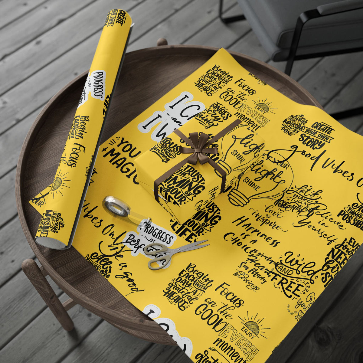 Good Vibes — Affirmation Wrapping Paper