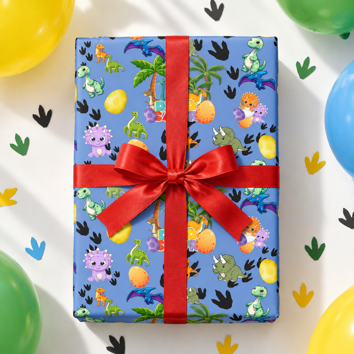 Little Roar — Dinosaur Party Wrapping Paper