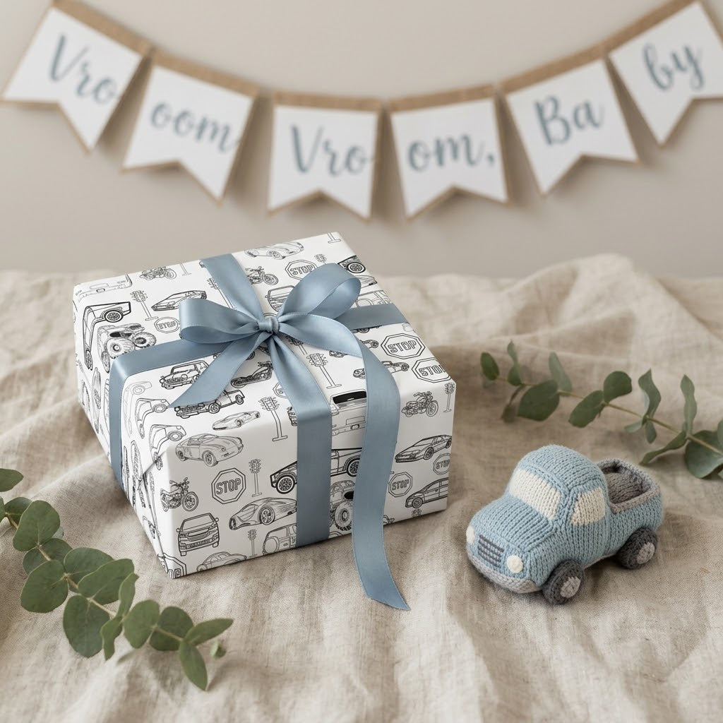 Open Road — Colorable Wrapping Paper