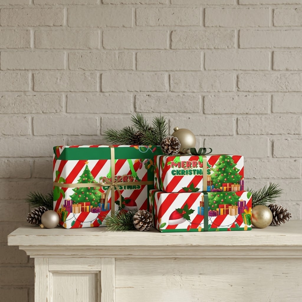 Caught Red-Handed — Christmas Wrapping Paper