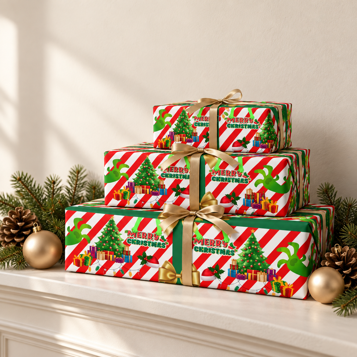 Caught Red-Handed — Christmas Wrapping Paper