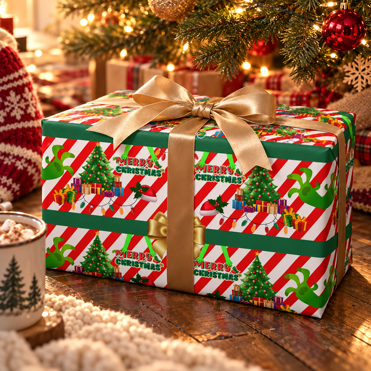 Caught Red-Handed — Christmas Wrapping Paper