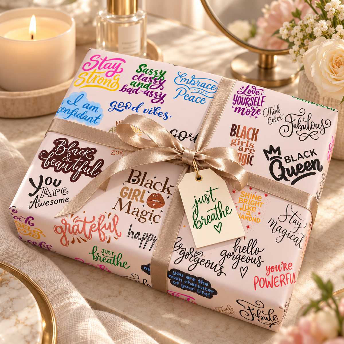 Black Girl Magic — Affirmation Wrapping Paper