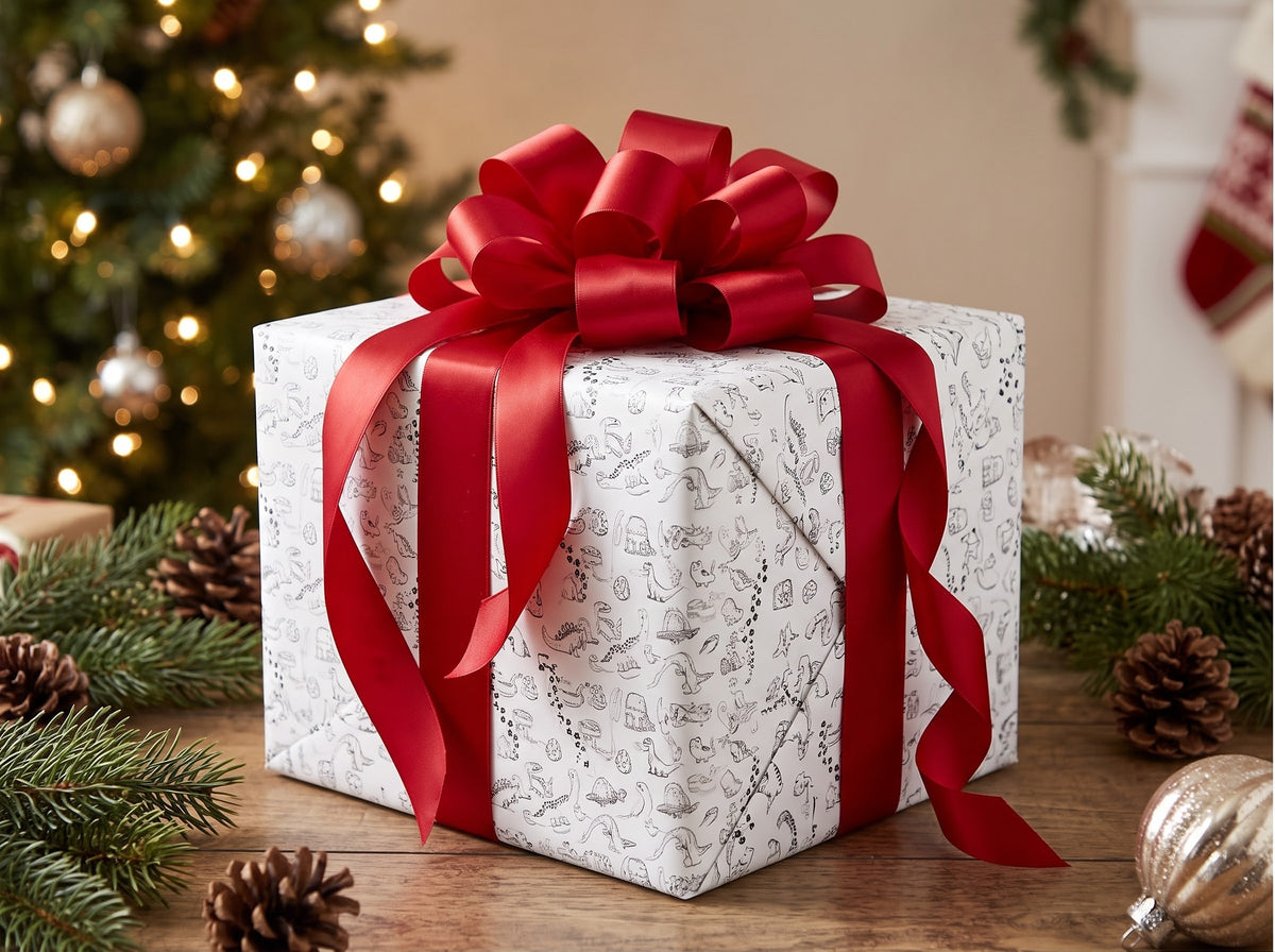 Sketch-a-Saurus — Colorable Wrapping Paper