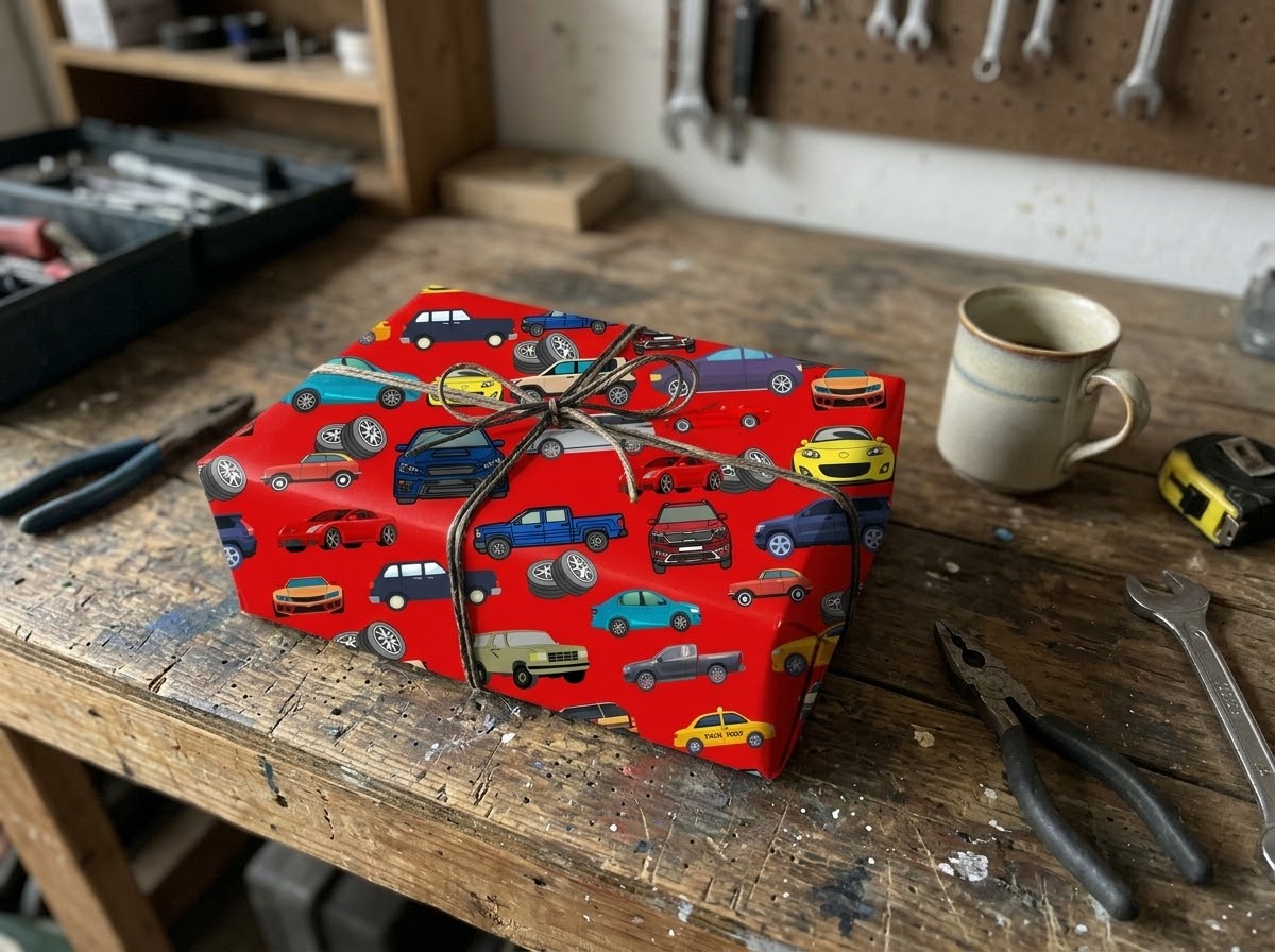 Fast Lane — Kids Car Wrapping Paper
