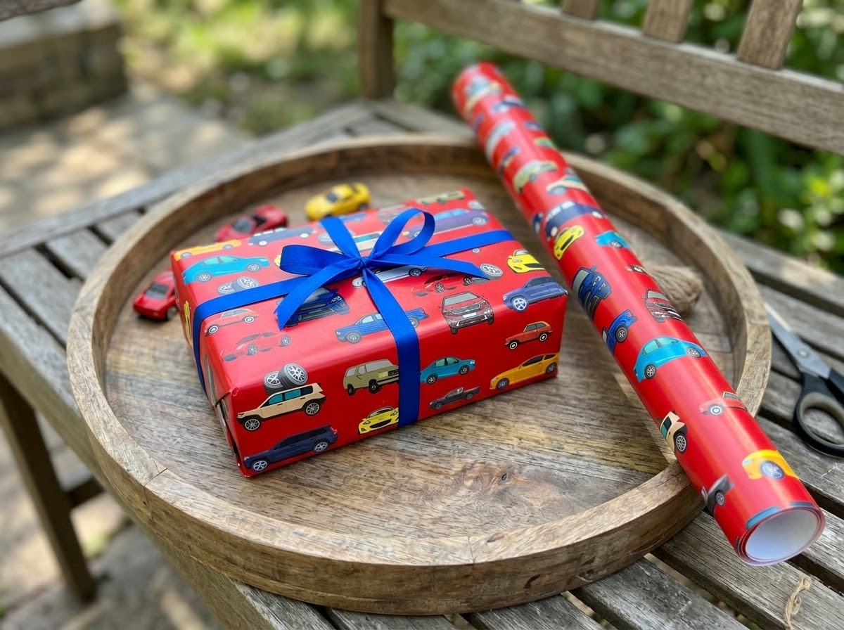 Fast Lane — Kids Car Wrapping Paper