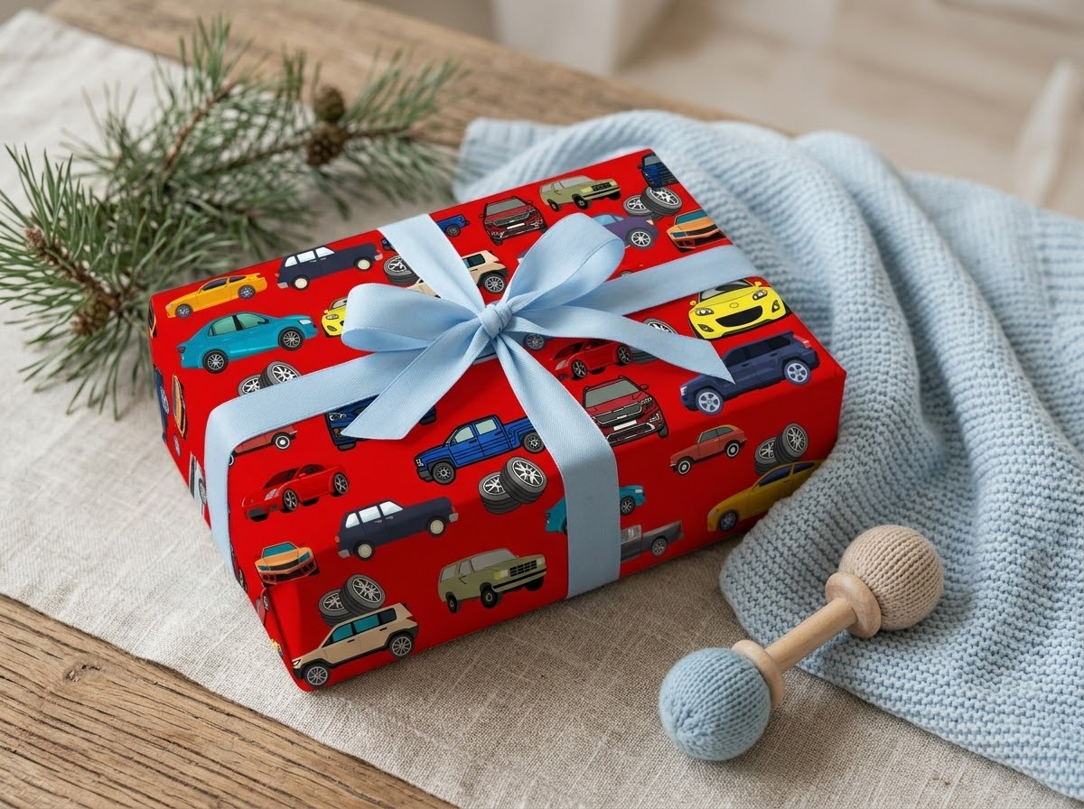Fast Lane — Kids Car Wrapping Paper