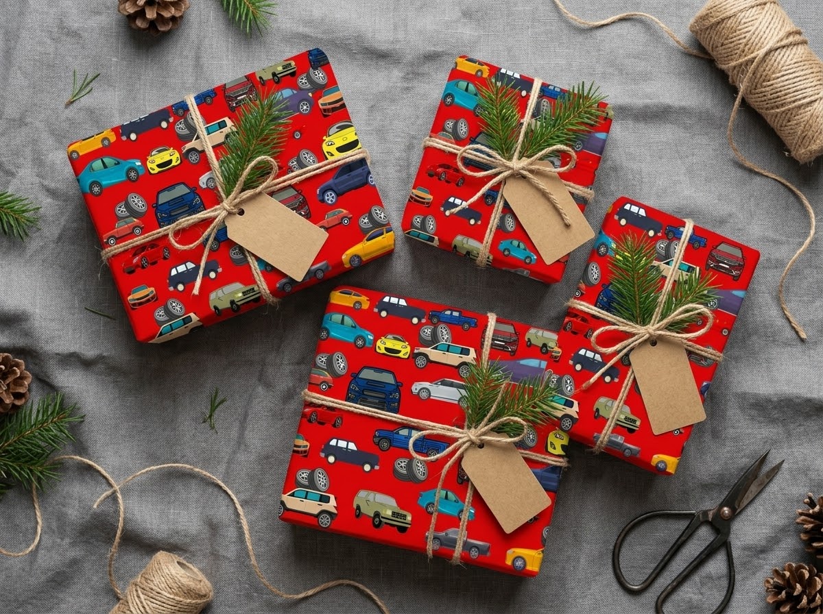 Fast Lane — Kids Car Wrapping Paper