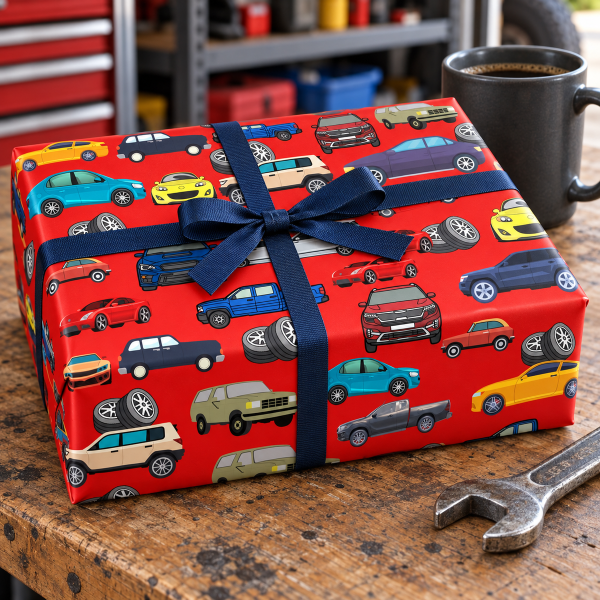 Fast Lane — Kids Car Wrapping Paper