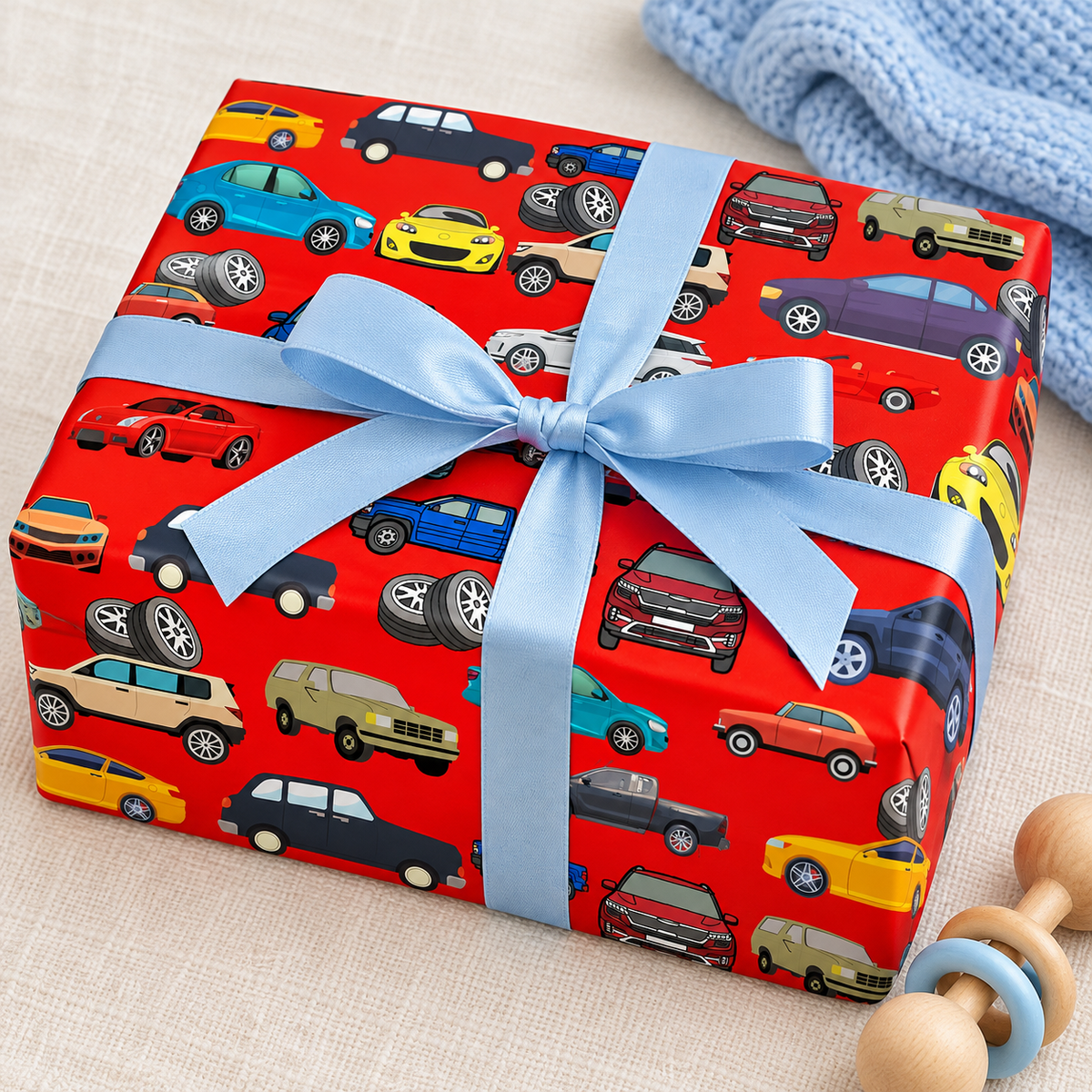 Fast Lane — Kids Car Wrapping Paper