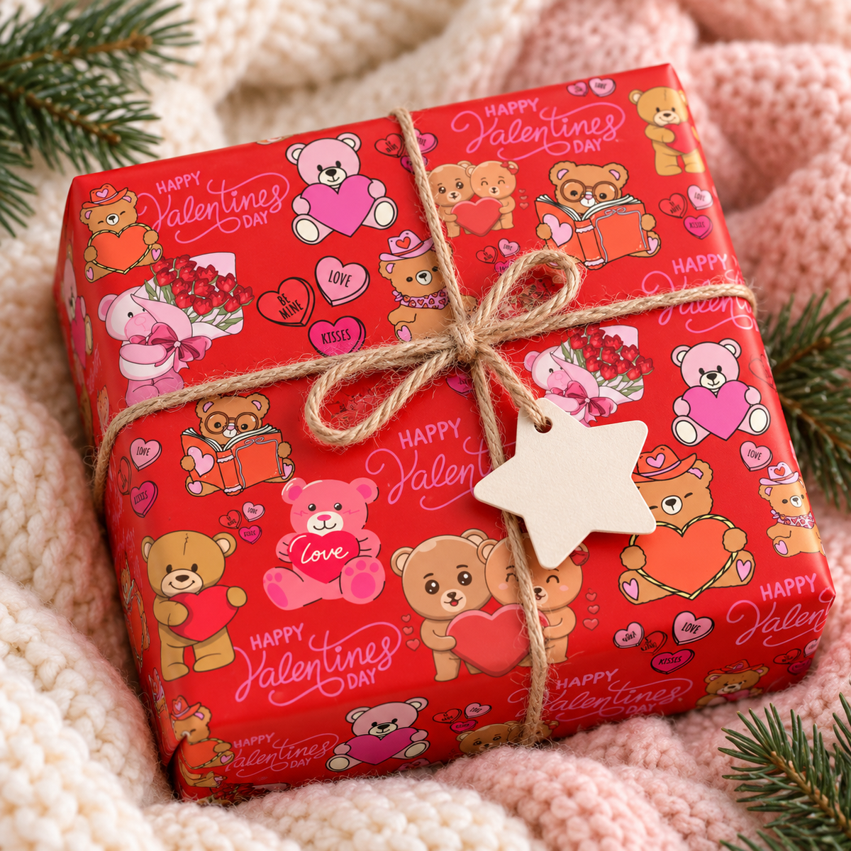 Bear Hugs — Valentine's Wrapping Paper