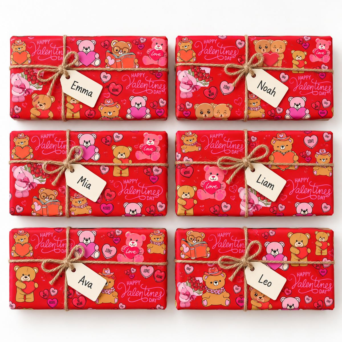 Bear Hugs — Valentine's Wrapping Paper