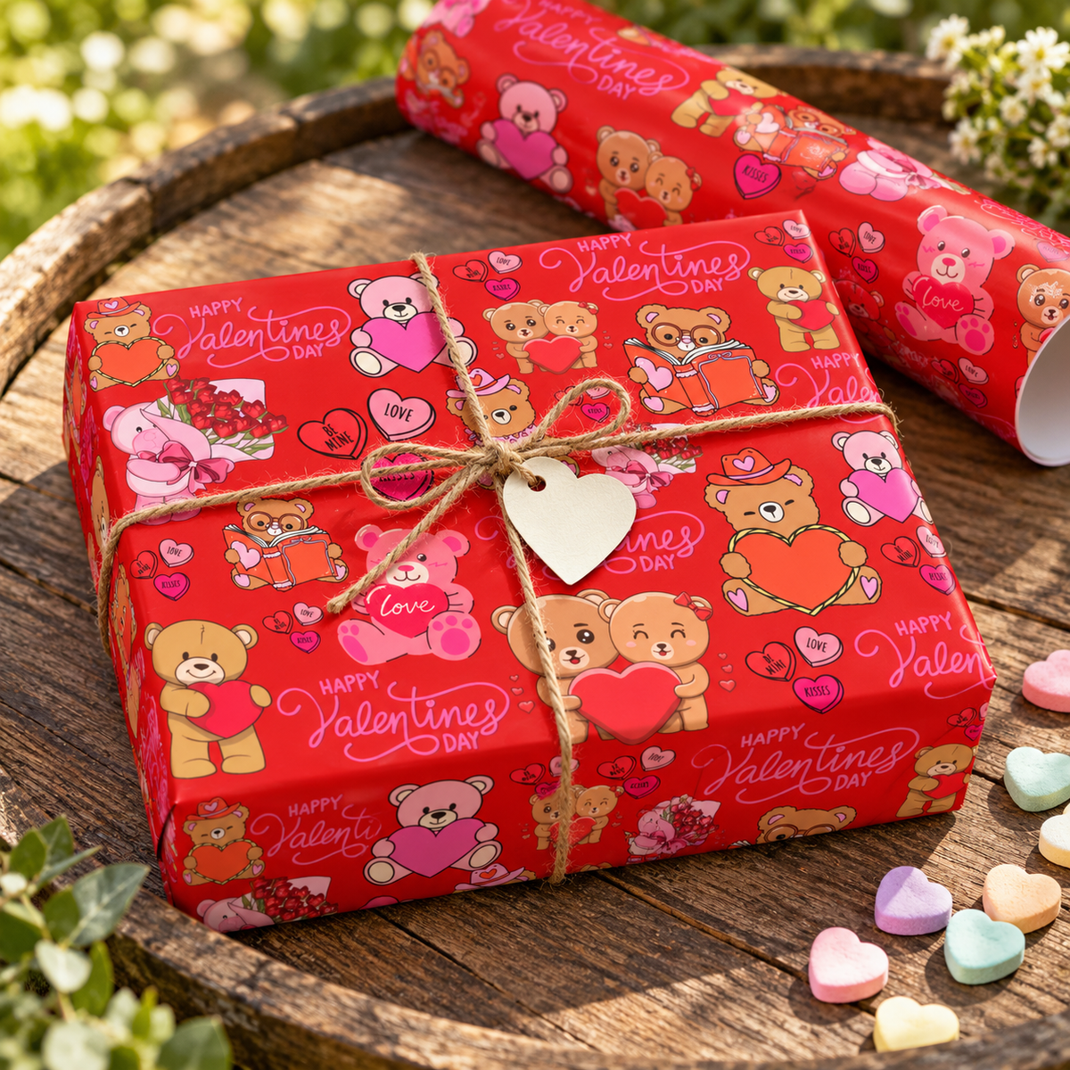 Bear Hugs — Valentine's Wrapping Paper