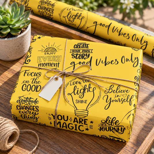 Good Vibes — Affirmation Wrapping Paper