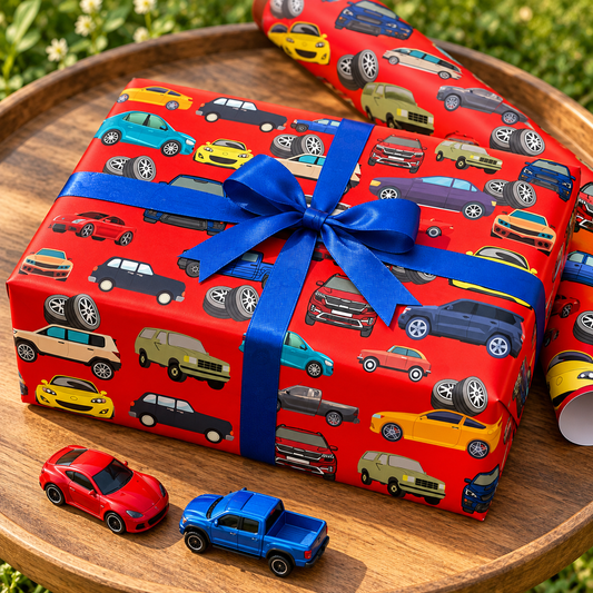 Fast Lane — Kids Car Wrapping Paper