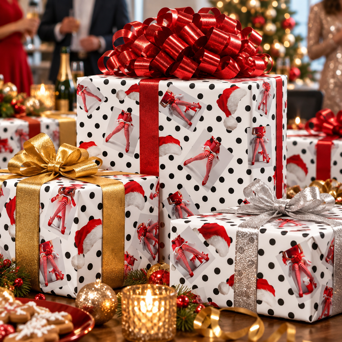 Stocking Stuffer — Naughty Santa Wrapping Paper