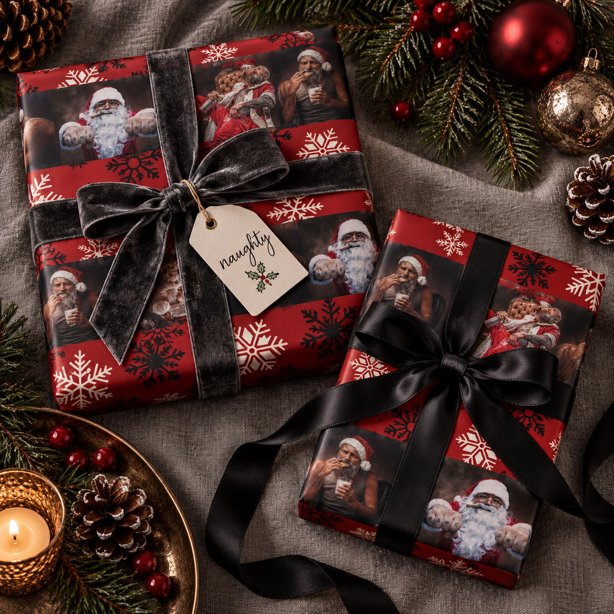 Rough Night — Bad Santa Wrapping Paper