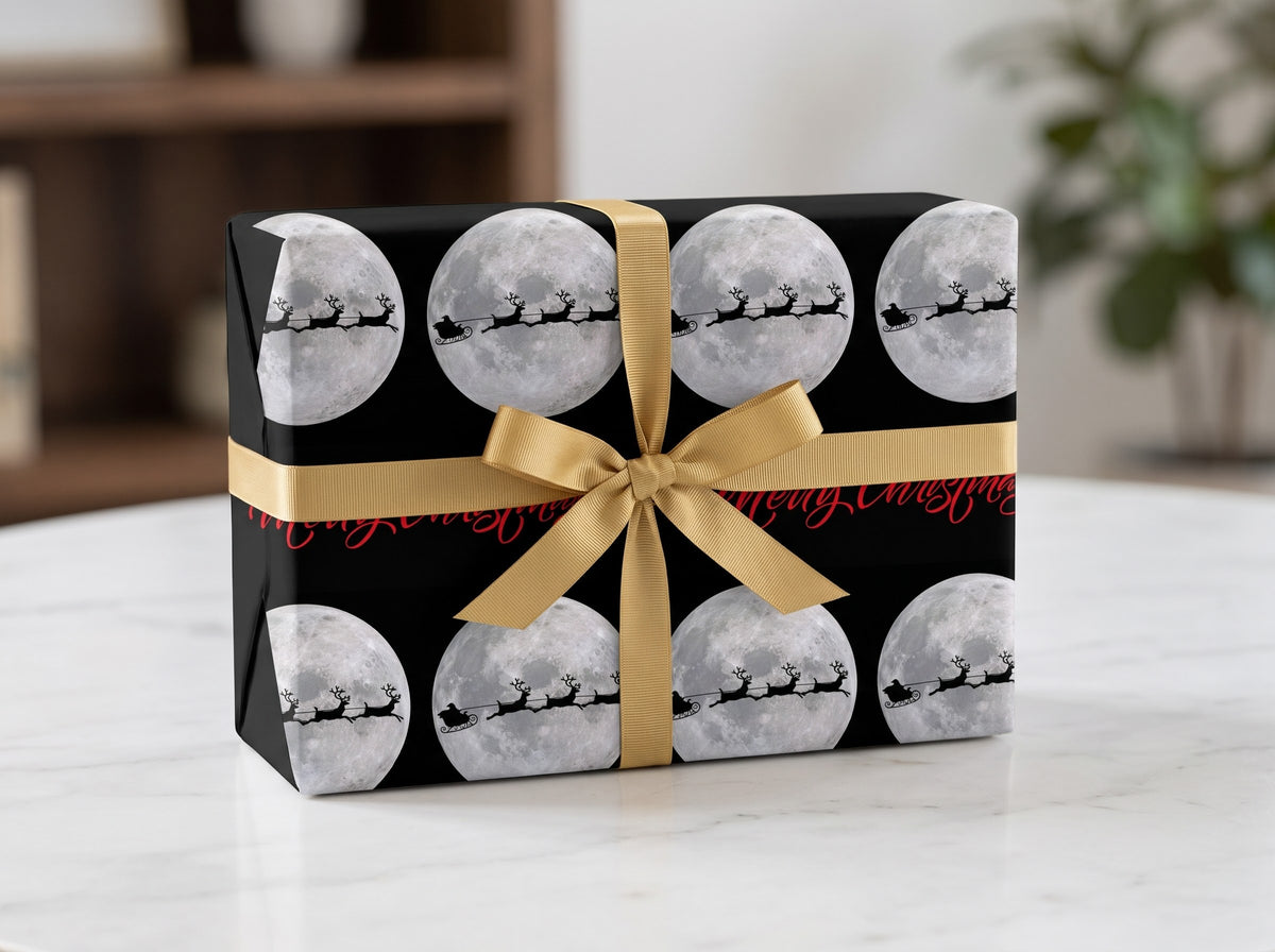 Midnight Flight — Merry Christmas Wrapping Paper