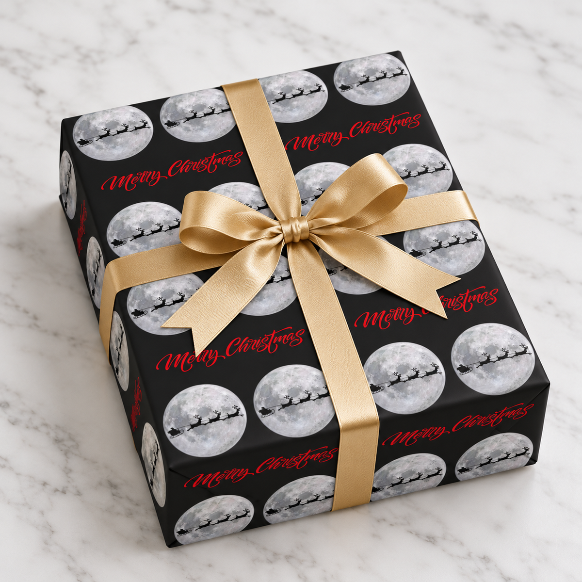 Midnight Flight — Merry Christmas Wrapping Paper