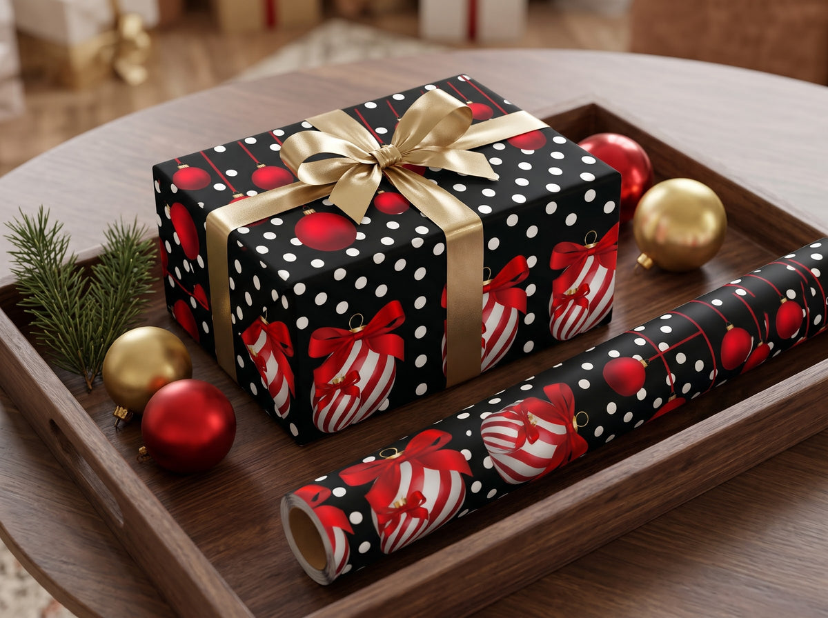 Baubles & Bows — Polka Dot Wrapping Paper