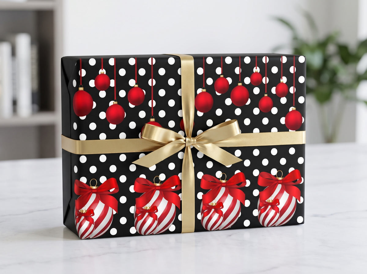 Baubles & Bows — Polka Dot Wrapping Paper