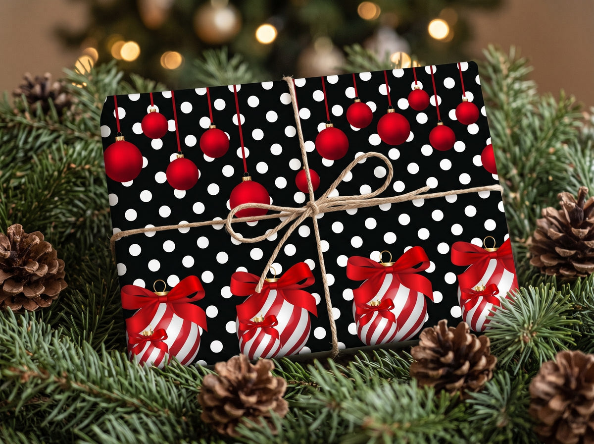 Baubles & Bows — Polka Dot Wrapping Paper
