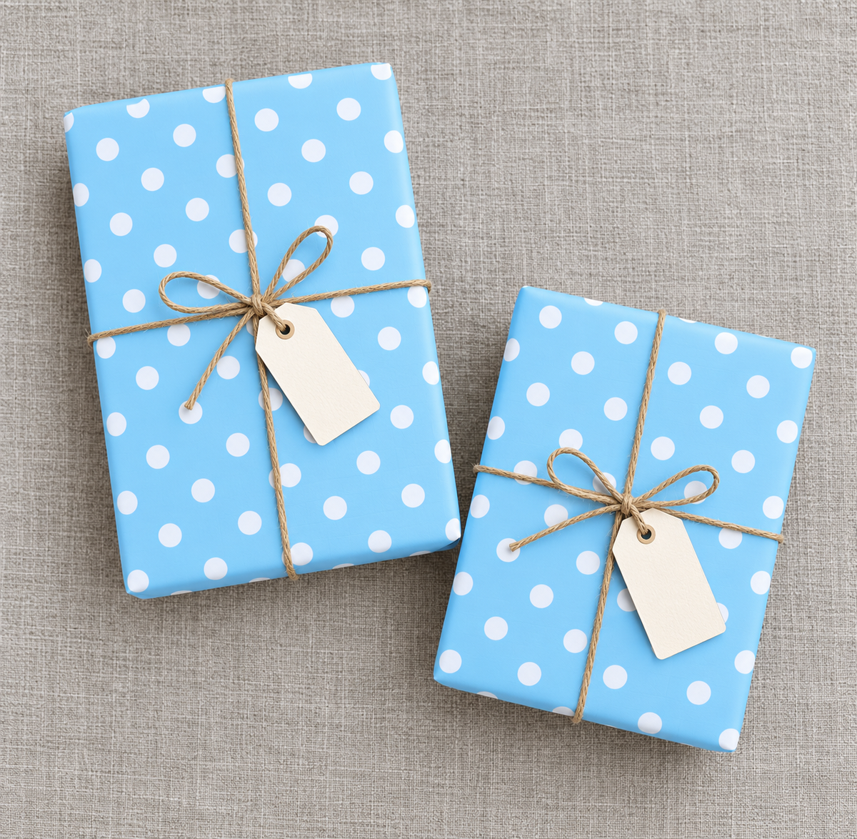 Blue Skies — Polka Dot Wrapping Paper