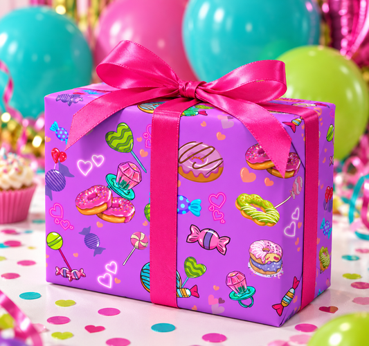 Candy Jar — Donut & Candy Wrapping Paper