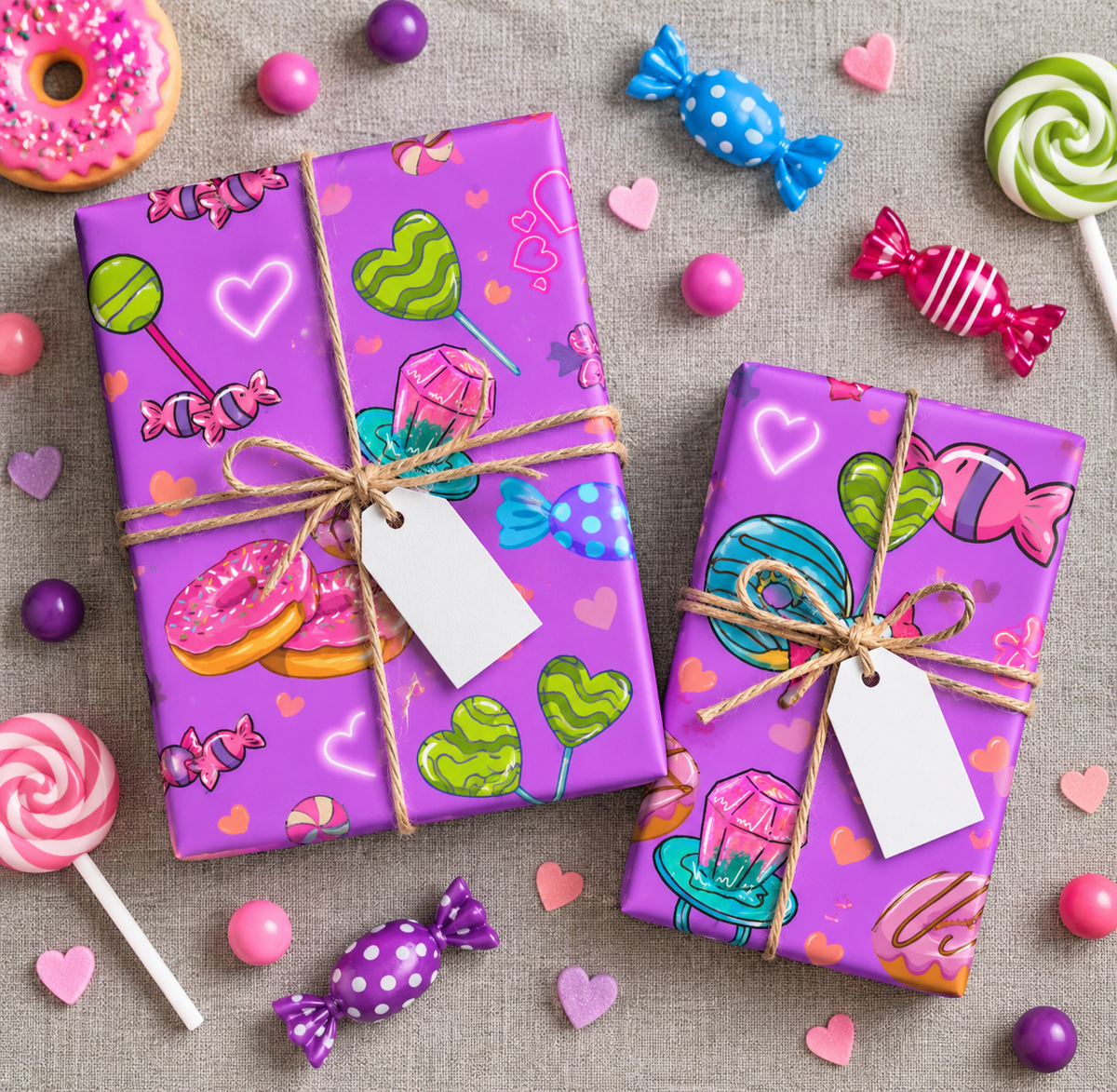 Candy Jar — Donut & Candy Wrapping Paper