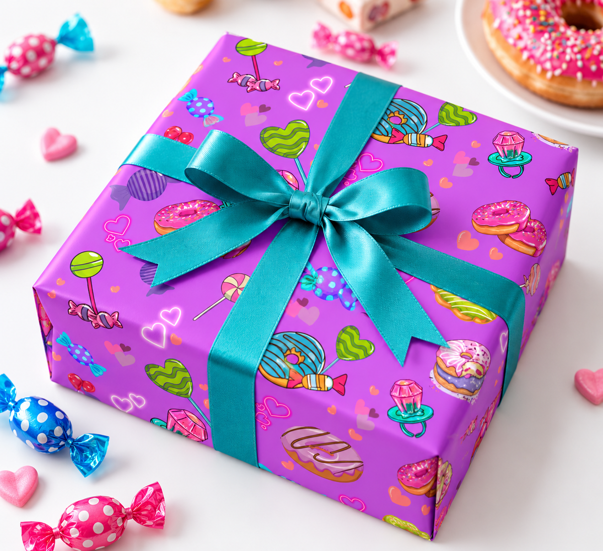 Candy Jar — Donut & Candy Wrapping Paper