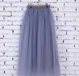 Tulle Maxi Skirt Adult Long Mesh dress Summer Bridesmaid Skirt 2pc Homecoming Beautiplex