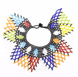 African Inspired Jewelry Beaded Bib Necklace Tribal Necklace Colorful Statement Piece Beautiplex