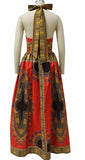 Kente Cloth Dress African Inspired Dress Maxi Halter Dress Summer Dress Sun Beautiplex