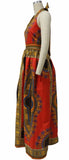 Kente Cloth Dress African Inspired Dress Maxi Halter Dress Summer Dress Sun Beautiplex