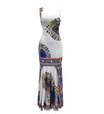 Dashiki Dress Maxi Sun Dress Kente Print Summer Dress African Inspired Tribal Maxi dress Beautiplex