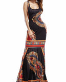 Dashiki Dress Maxi Sun Dress Kente Print Summer Dress African Inspired Tribal Maxi dress Beautiplex