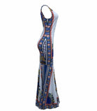 Dashiki Dress Maxi Sun Dress Kente Print Summer Dress African Inspired Tribal Maxi dress Beautiplex