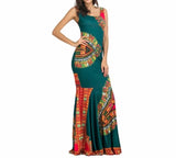 Dashiki Dress Maxi Sun Dress Kente Print Summer Dress African Inspired Tribal Maxi dress Beautiplex