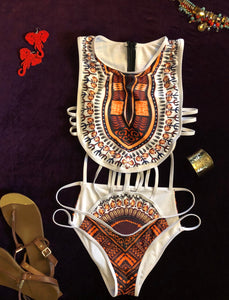 African Inspired Swimsuit Cut Out Dashiki Swimsuit Tribal Bathing Suit Plus Size Swimsuit Kente Print Swim Suit Gift Idea Beach Beautiplex