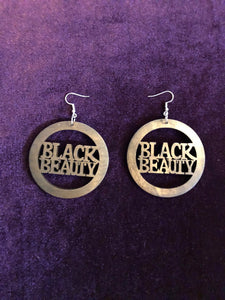 Wood "Black Beauty" earrings