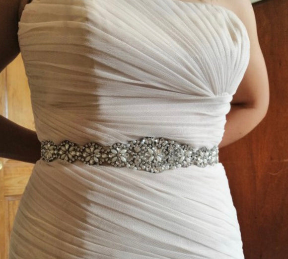 Crystal Sash Wedding Dress Belt Rhinestone Wedding Accessories Jewelry Bridal Gown Beautiplex