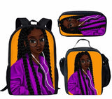 Picture Backpack Back to School Book Bag Set Black girl picture Bookbag Dance Bag Gymnastics Bag Kid Birthday Gift Idea Beautiplex