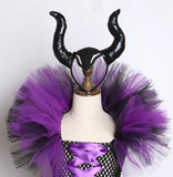 Maleficent Costume Dress Tulle Girl Dress Up Disney Villain Kid Costume Party Cosplay Custom Movie Dress Beautiplex