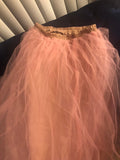 Floor length tulle skirt