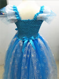 Elsa Costume Disney Tulle Dress Frozen Costume Kid Birthday Party Costume Beautiplex