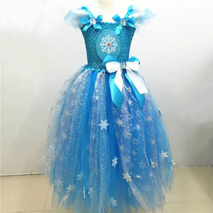 Elsa Costume Disney Tulle Dress Frozen Costume Kid Birthday Party Costume Beautiplex