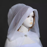 Hooded Tulle Cloak Bridal Cape Prom Cover Up Sheer Mesh Fairytale Cape Costume Cloak Cosplay Beautiplex