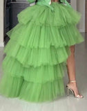 Hi Low Tulle Skirt Birthday Anniversary Dress Vow Renewal Adult Long Tulle Skirt Layered Wedding Skirt Beautiplex